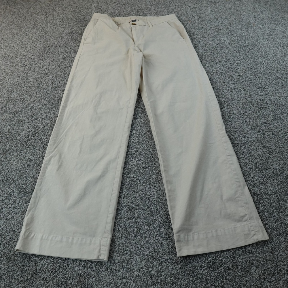 American Eagle Pants Womens 6 Beige Tan Chino Trouser Stovepipe Wide Leg Stretch